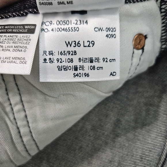 Levi's 501 Original Fit S40196 Vintage Black Wash Button Fly Men's Size 36x29 - Picture 5 of 7